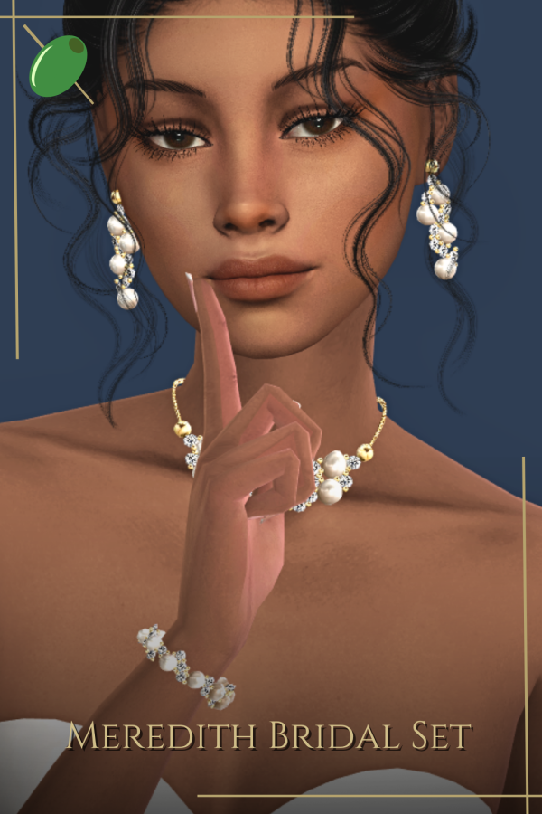 Alpha Meredith Bridal Set by pitted0live - The Sims 4 Custom Content