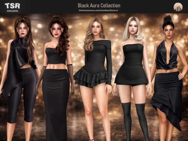 Alpha SET Black Aura Collection BD1659 - The Sims 4 Custom Content