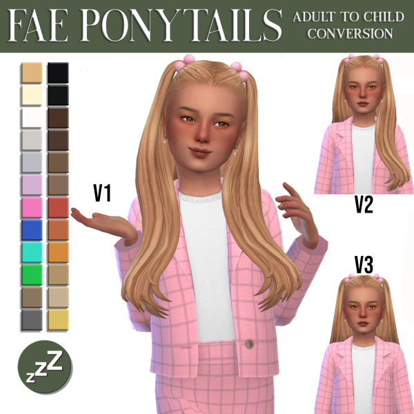 Maxis Match AH00B HAIR CONVERSIONS by simsfinds - The Sims 4 Custom Content