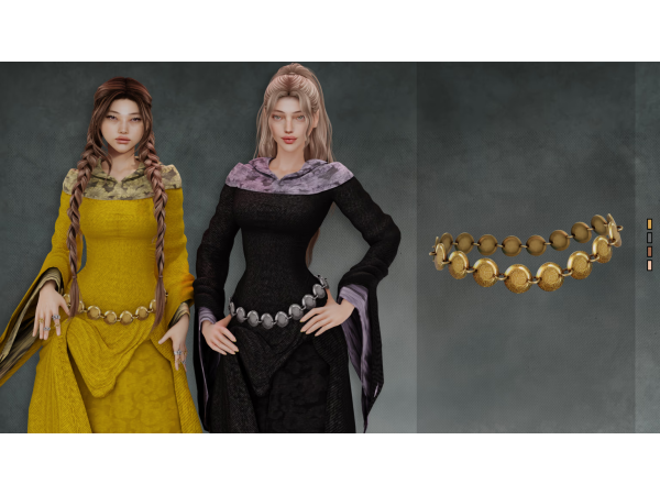 Alpha MEDIEVAL COIN BELT by modcollective - The Sims 4 Custom Content