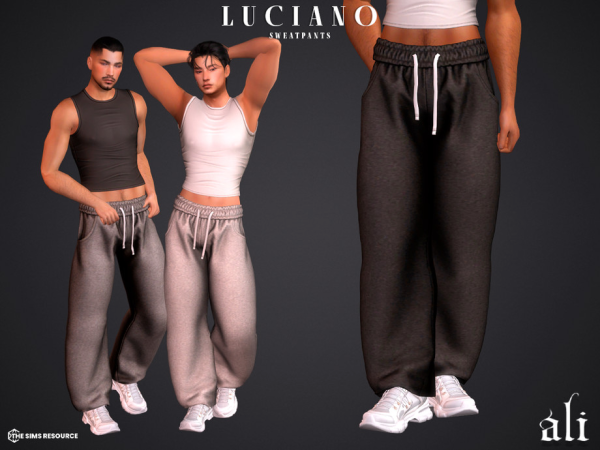 Mix LUCIANO sweatpants by ali1 - The Sims 4 Custom Content