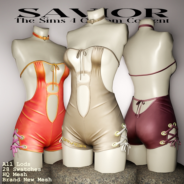 Alpha Svr_Alina D'rose Bodysuit by saviorts4 - The Sims 4 Custom Content