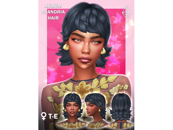 Maxis Match Olandria short mm hairstyle - The Sims 4 Custom Content