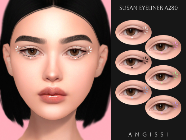 Mix Susan Eyeliner A280 by ANGISSI - The Sims 4 Custom Content