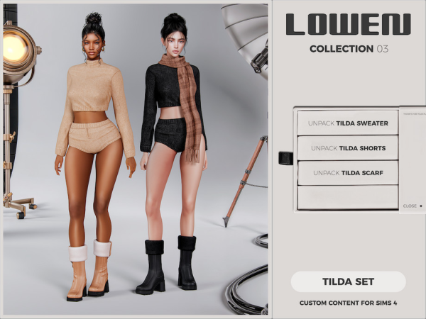 Alpha LOWEN Tilda Set by VentaStudio - The Sims 4 Custom Content