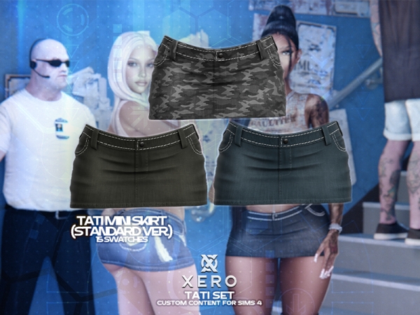 Alpha XERO Tati Mini Skirt (Standard Version) - The Sims 4 Custom Content
