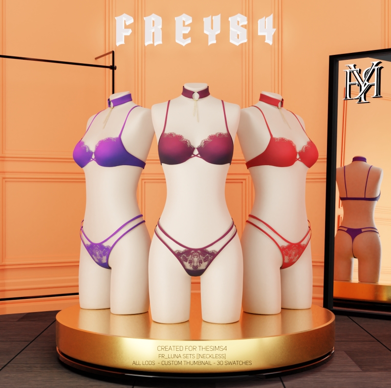 Alpha FR_Luna Sets Neckless by freys4 - The Sims 4 Custom Content