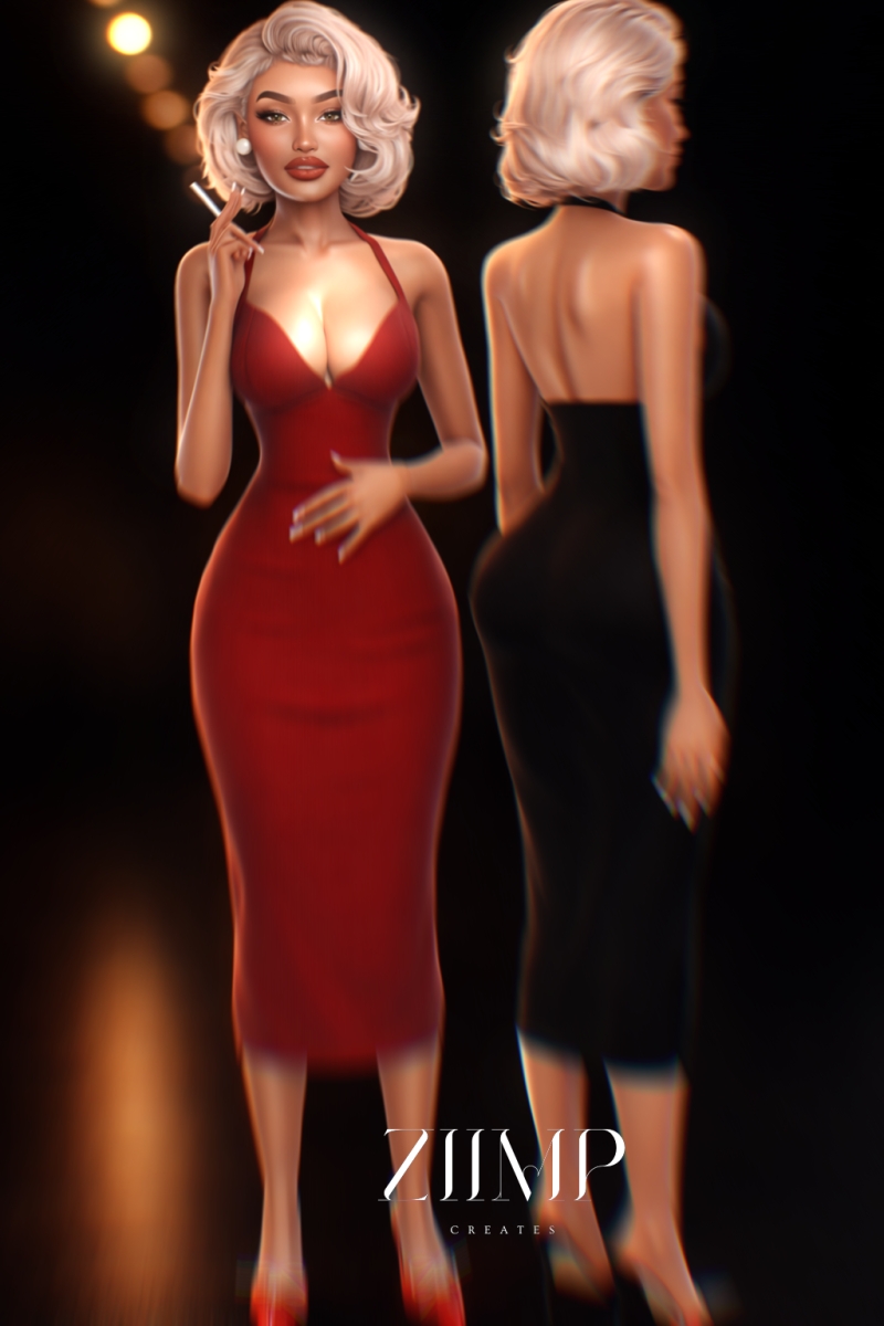 Alpha Halterneck by ziimp - The Sims 4 Custom Content