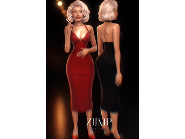 Alpha Halterneck - The Sims 4 Custom Content