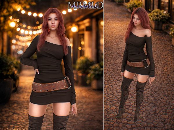 Alpha Cozy Curve Set - The Sims 4 Custom Content