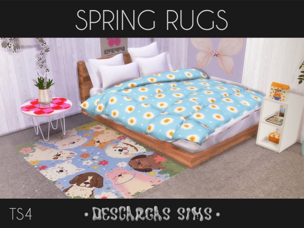 Alpha Spring Rugs - The Sims 4 Custom Content