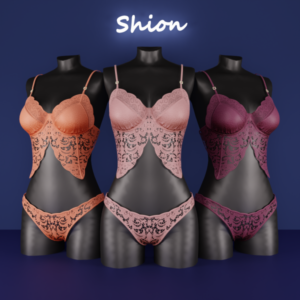 Alpha Shion Faelynn Seraphina Lace Set by shion_sims - The Sims 4 Custom Content
