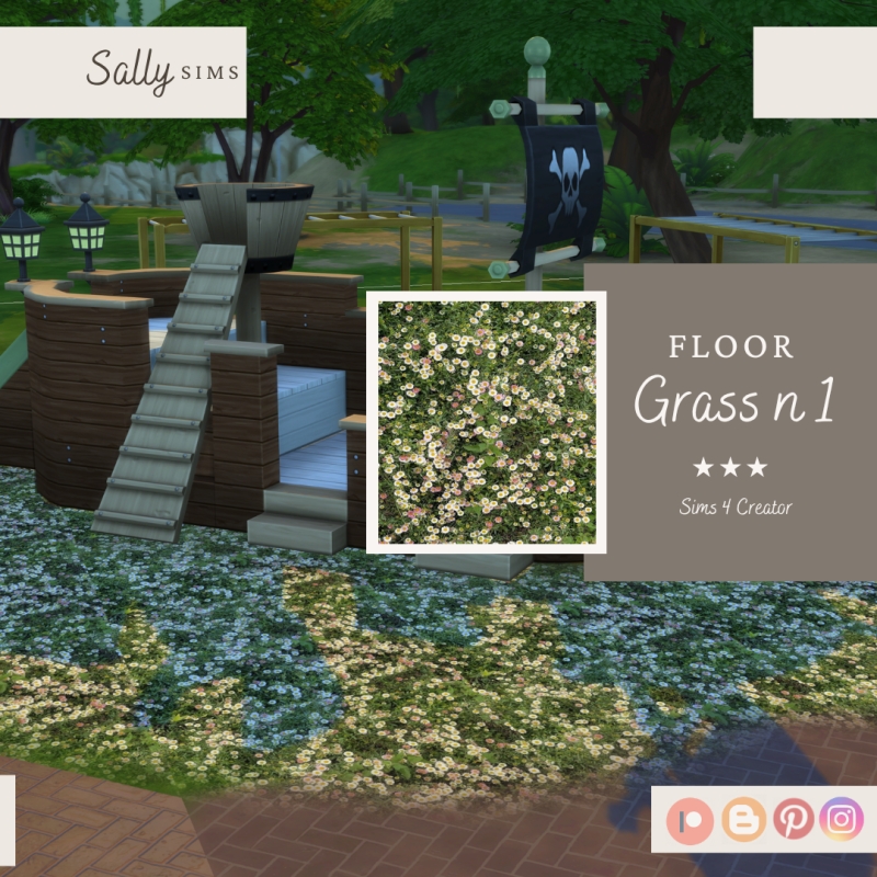 Alpha Floor GRASS N1 by sally4sims - The Sims 4 Custom Content