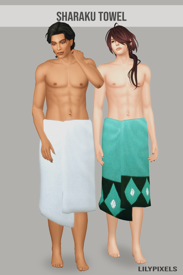 Maxis Match Sharaku Towel Commission by simsfinds - The Sims 4 Custom Content
