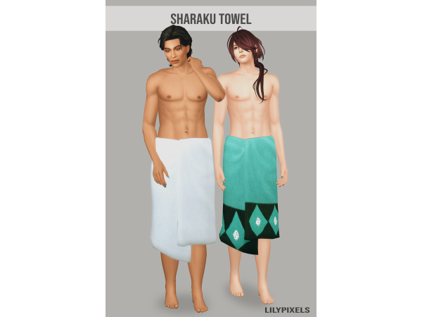 Maxis Match Sharaku Towel Commission by lilypixels - The Sims 4 Custom Content