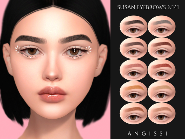 Alpha Susan Eyebrows N141 by ANGISSI - The Sims 4 Custom Content