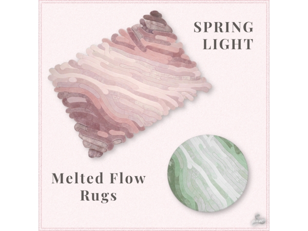 Maxis Match Spring Light Melted Flow Rugs - The Sims 4 Custom Content
