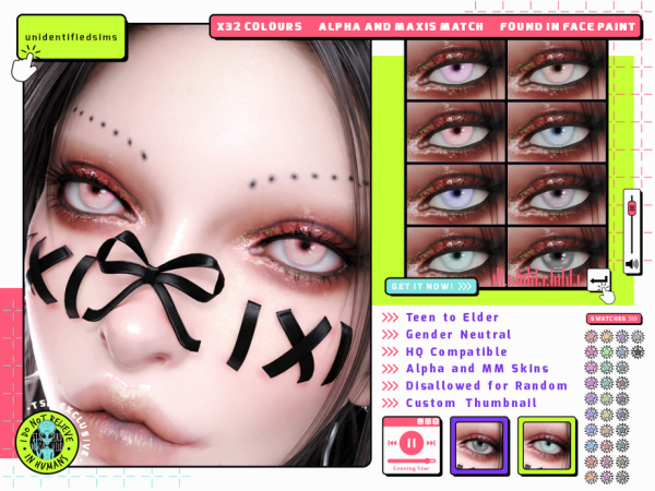 Alpha Evening Star Eyes - The Sims 4 Custom Content