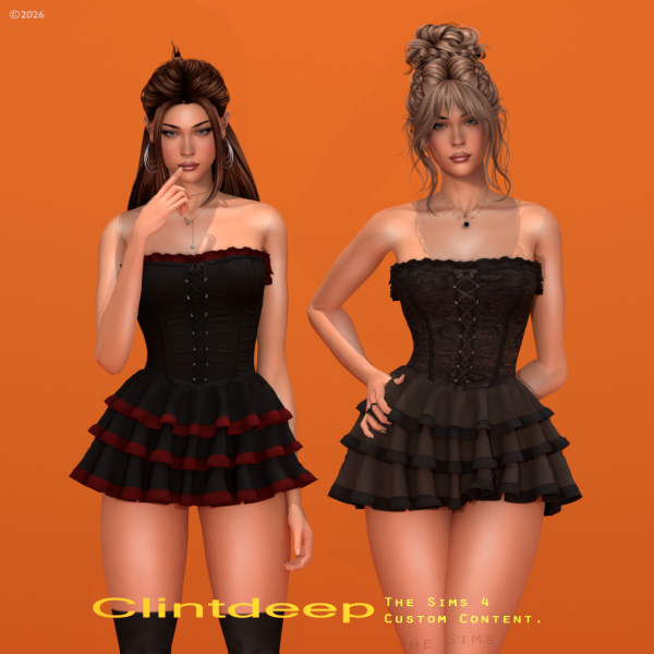 Alpha Clintdeep Moonqueen Dress by clintdeep - The Sims 4 Custom Content