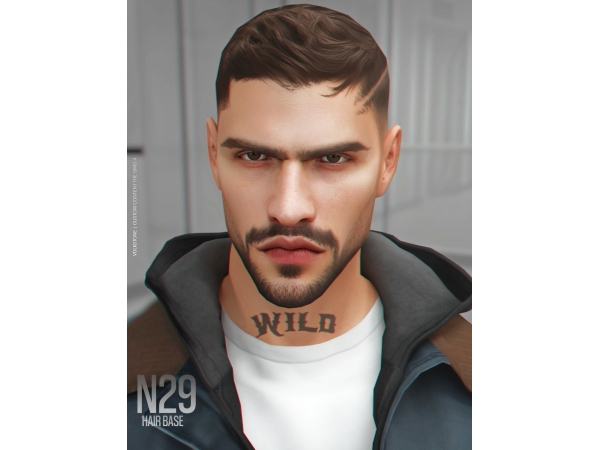Alpha HAIR BASE N29 (FREE) - The Sims 4 Custom Content