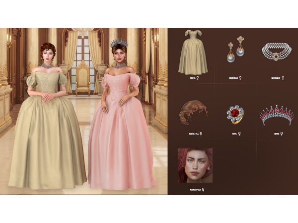 Alpha QUEEN'S SET PART 3 - The Sims 4 Custom Content