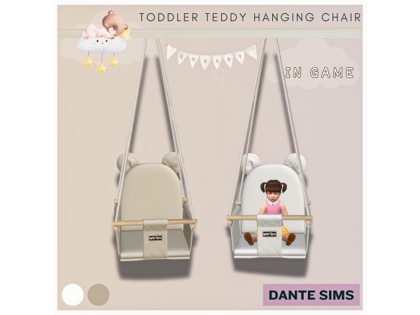 Alpha Toddler Teddy hanging chair - The Sims 4 Custom Content