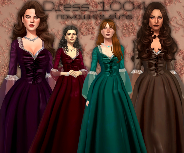 Alpha Dress 1004 by simsfinds - The Sims 4 Custom Content