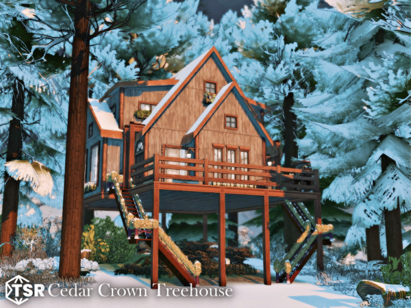 Maxis Match Cedar Crown Treehouse l noCC - The Sims 4 Custom Content