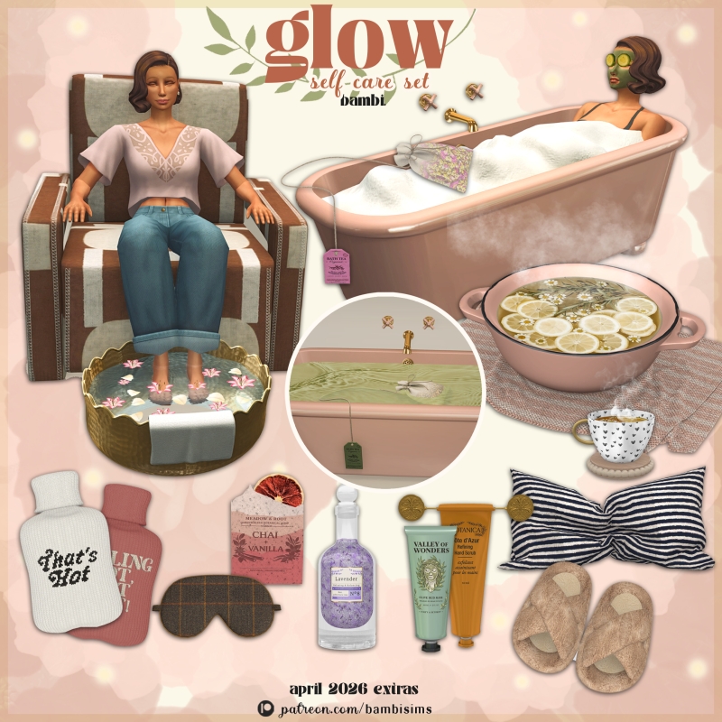 Alpha glow self care by bambisims - The Sims 4 Custom Content