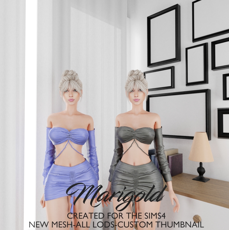 Alpha MARIGOLD TS4_KAILA OUTFIT by marigoldsims - The Sims 4 Custom Content