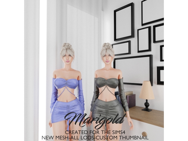 Alpha MARIGOLD TS4_KAILA OUTFIT - The Sims 4 Custom Content