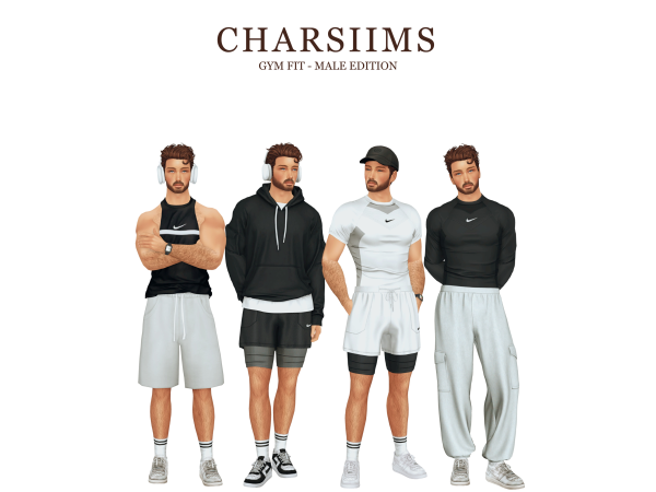 Mix GYM Fit Male Edition by CHARSIIMS - The Sims 4 Custom Content