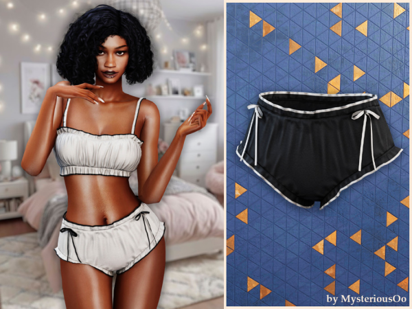 Alpha Frill lounge shorts by MysteriousOo - The Sims 4 Custom Content