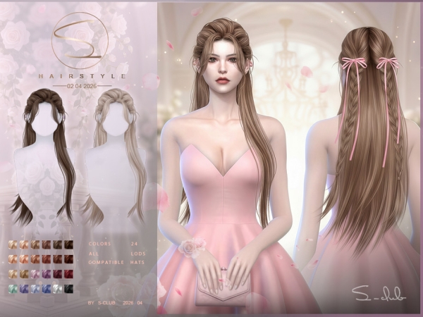 Alpha sclub_ts4_hair_ 020426 Club by S - The Sims 4 Custom Content