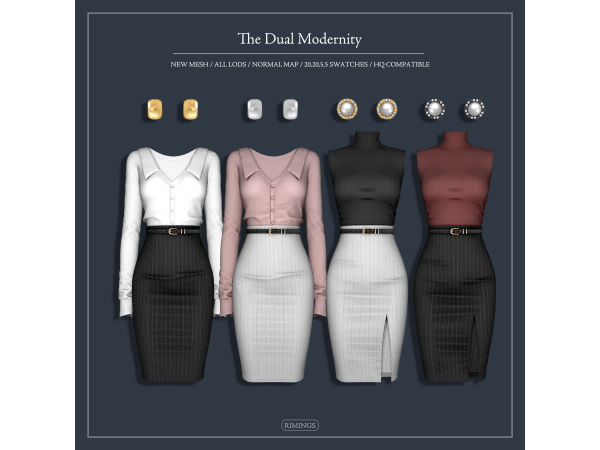 Alpha [RIMINGS] The Dual Modernity - The Sims 4 Custom Content