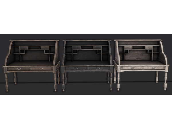 Alpha Antique Wood Table by simsfinds - The Sims 4 Custom Content