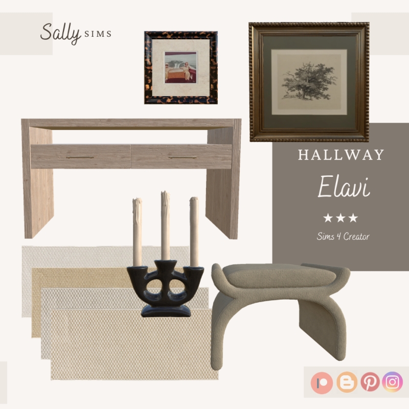 Alpha Hallway ELAVI by sally4sims - The Sims 4 Custom Content