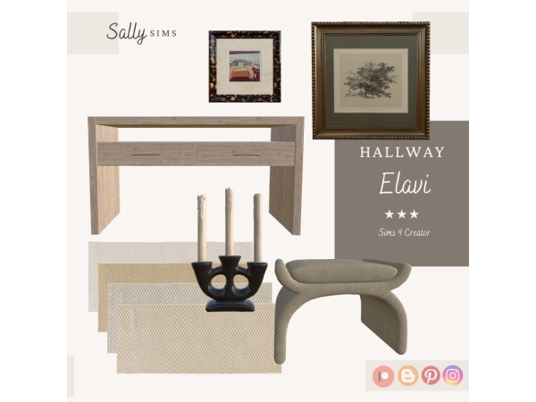 Alpha Hallway ELAVI - The Sims 4 Custom Content