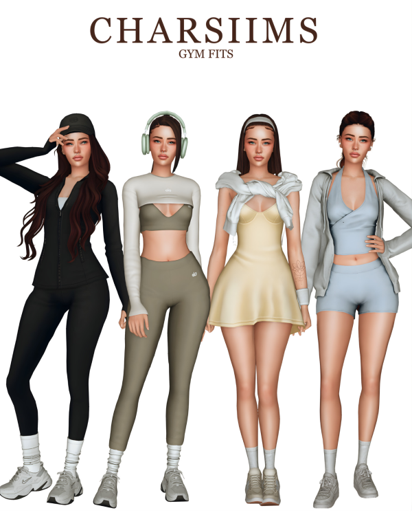 Mix Gym Fits by simsfinds - The Sims 4 Custom Content