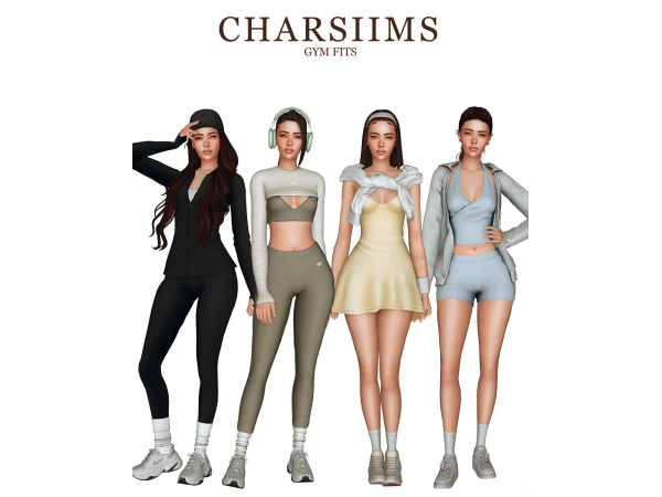 Mix Gym Fits by CHARSIIMS - The Sims 4 Custom Content