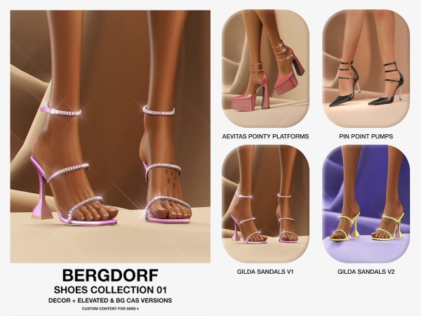 Alpha Bergdorf Shoes Collection 01 - The Sims 4 Custom Content