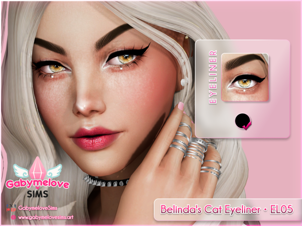 Maxis Match Belinda's Cat Eyeliner EL05 - The Sims 4 Custom Content