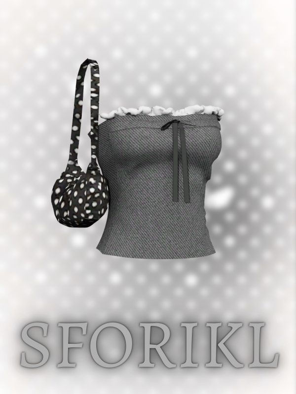 Mix Sforikl Polka Corset by simsfinds - The Sims 4 Custom Content