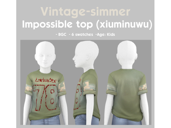 Maxis Match Maxis Match Top Jorts for Kids simmer by vintage - The Sims 4 Custom Content