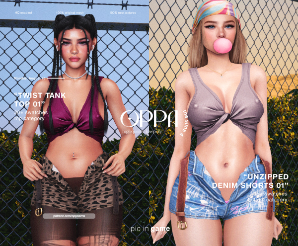 Alpha OPPA Style Pack N15 by simsfinds - The Sims 4 Custom Content