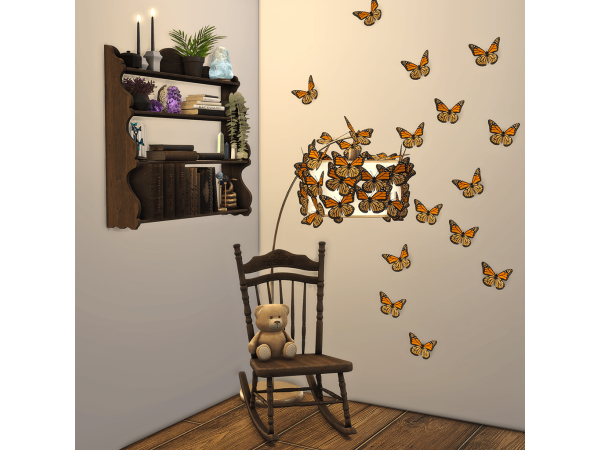 Mix Butterfly reading corner by Lapanemona - The Sims 4 Custom Content