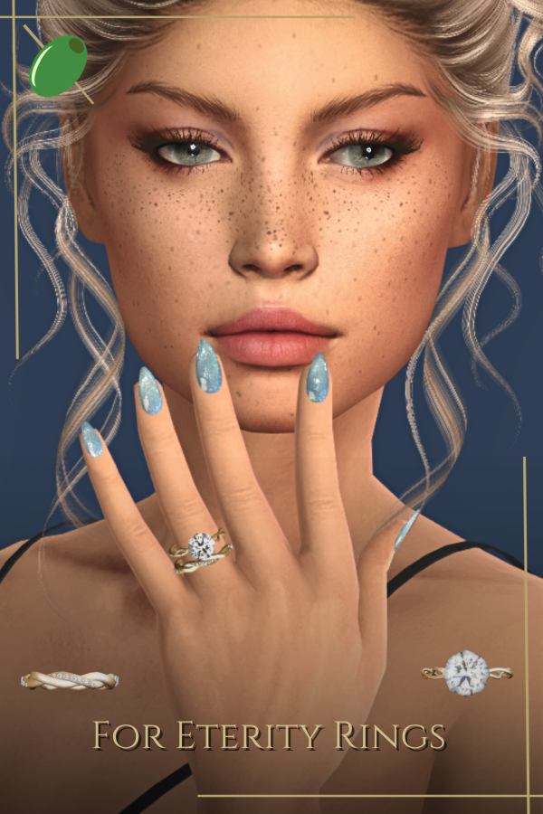 Alpha For Eternity Rings by pitted0live - The Sims 4 Custom Content