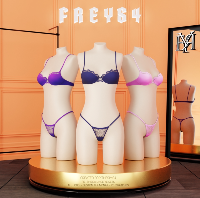 Alpha FR_Shiera Lingerie Sets by freys4 - The Sims 4 Custom Content