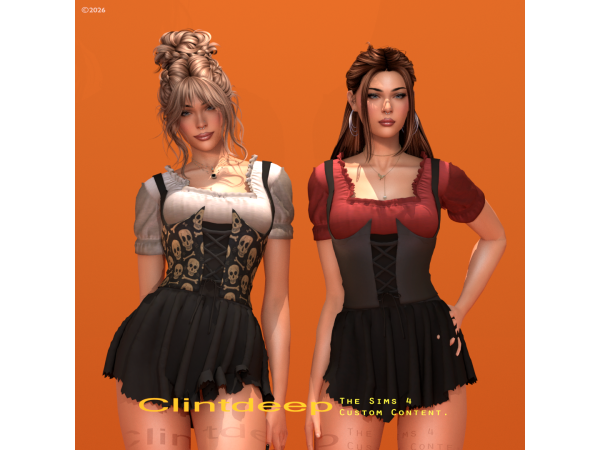 Alpha Clintdeep Jade Dress - The Sims 4 Custom Content