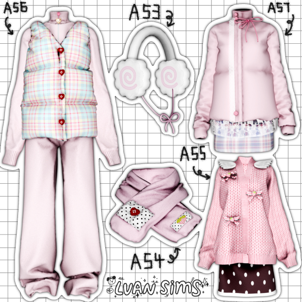 Alpha [LVAN]Collection 6 A53 A54 A55 A56 A57 by simsfinds - The Sims 4 Custom Content